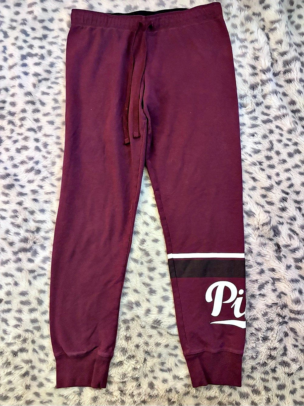 Pink Victoria’s secret burgundy joggers